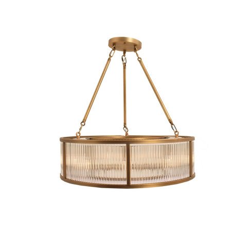 Chandelier In Antique Brass Finish 70cm Diameter